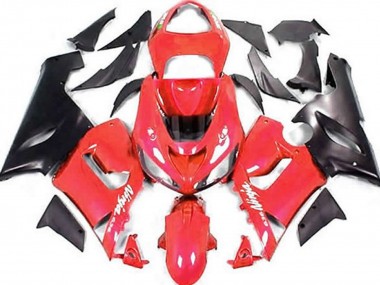 2005-2006 Rouge & Noir Mat Kawasaki ZX6R Carénage Moto