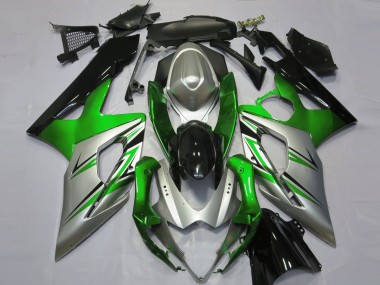 2005-2006 Vert Argent & Noir Suzuki GSXR 1000 Carénage Moto