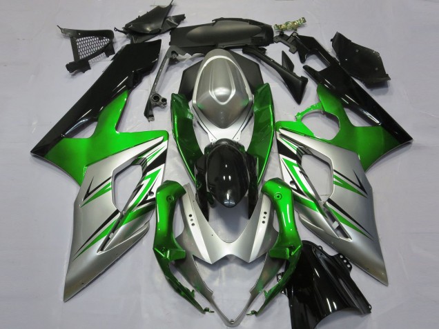 2005-2006 Vert Argent & Noir Suzuki GSXR 1000 Carénage Moto 2005-2006 Vert Argent & Noir Suzuki GSXR 1000 Carénage Moto