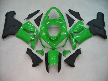 2005-2006 Vert Brillant Mat Kawasaki ZX6R Carénage Moto