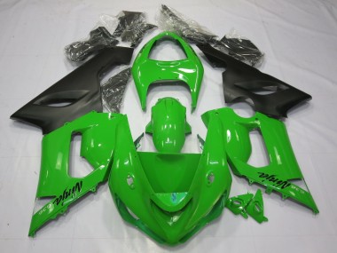 2005-2006 Vert Noir Kawasaki ZX6R Carénage Moto