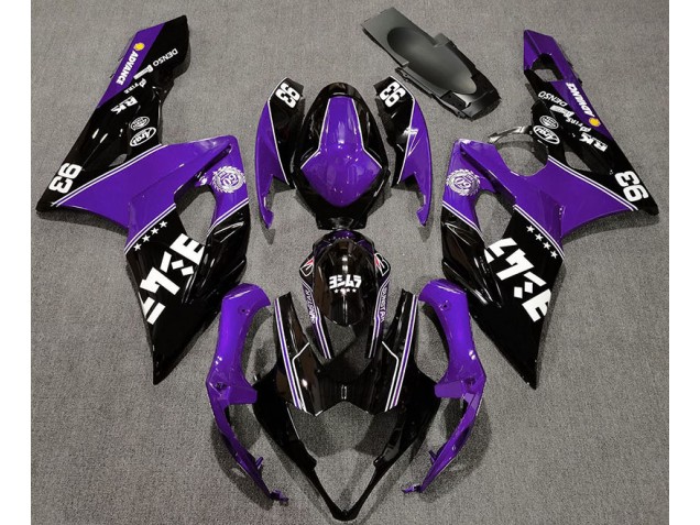 2005-2006 Violet Brillant & Noir Personnalisé Suzuki GSXR 1000 Carénage Moto 2005-2006 Violet Brillant & Noir Personnalisé Suzuki GSXR 1000 Carénage Moto