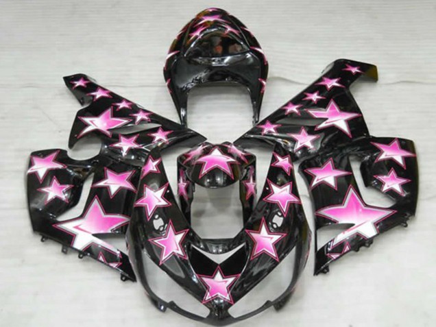 2005-2006 Étoile Rose Kawasaki ZX6R Carénage Moto 2005-2006 Étoile Rose Kawasaki ZX6R Carénage Moto