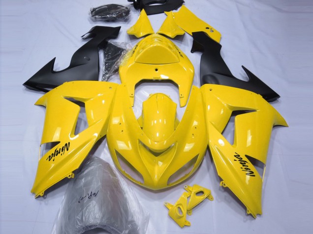 2006-2007 Jaune Brillant Kawasaki ZX10R Carénage Moto 2006-2007 Jaune Brillant Kawasaki ZX10R Carénage Moto