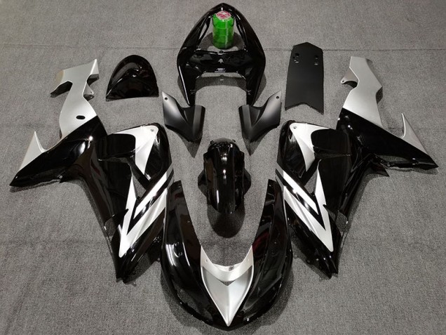 2006-2007 Noir & Argent Kawasaki ZX10R Carénage Moto 2006-2007 Noir & Argent Kawasaki ZX10R Carénage Moto