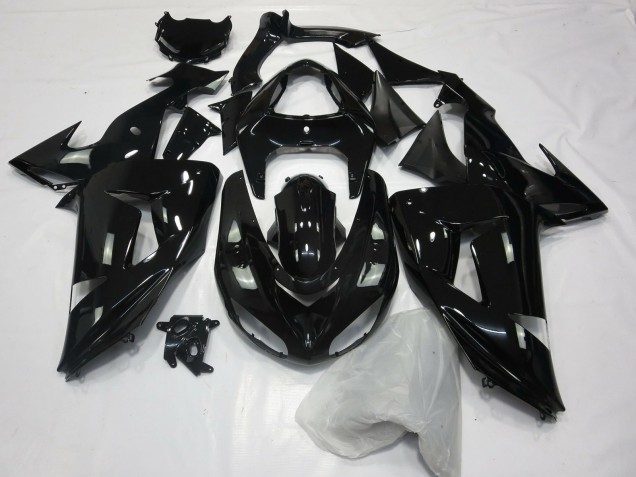 2006-2007 Noir Brillant Uni Kawasaki ZX10R Carénage Moto 2006-2007 Noir Brillant Uni Kawasaki ZX10R Carénage Moto