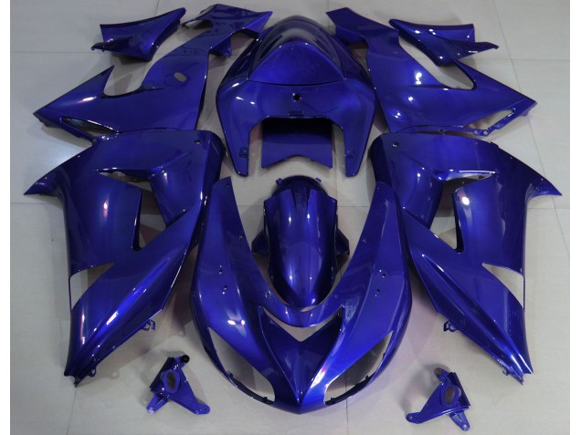 2006-2007 Plaine Bleu Profond Kawasaki ZX10R Carénage Moto 2006-2007 Plaine Bleu Profond Kawasaki ZX10R Carénage Moto