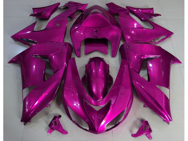 2006-2007 Rose Vif Uni Kawasaki ZX10R Carénage Moto 2006-2007 Rose Vif Uni Kawasaki ZX10R Carénage Moto