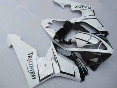 2006-2008 Argent Blanc & Noir Triumph Daytona 675 Carénage Moto