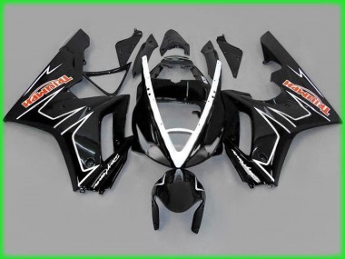 2006-2008 Noir Brillant Avec Blanc Triumph Daytona 675 Carénage Moto