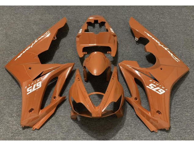 2006-2008 Orange Brillant Triumph Daytona 675 Carénage Moto 2006-2008 Orange Brillant Triumph Daytona 675 Carénage Moto