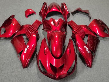 2006-2011 Rouge Brillant Kawasaki ZX14R Carénage Moto