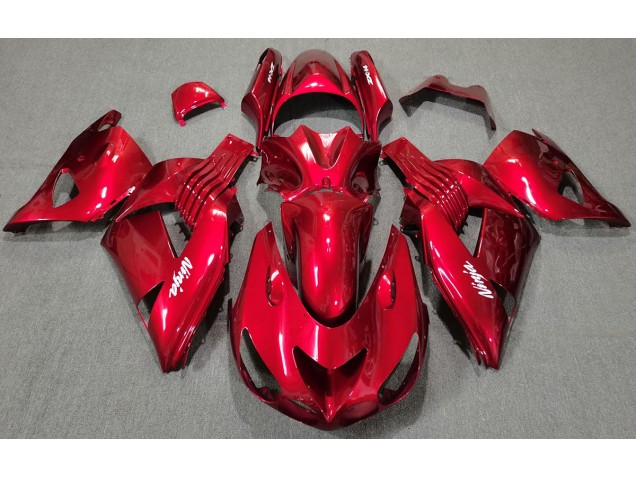 2006-2011 Rouge Brillant Kawasaki ZX14R Carénage Moto 2006-2011 Rouge Brillant Kawasaki ZX14R Carénage Moto