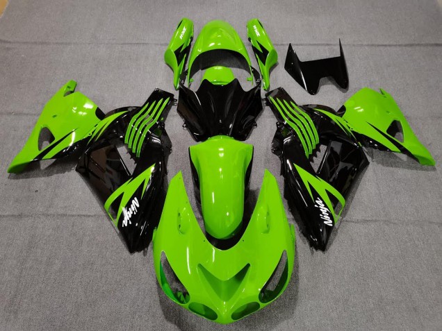 2006-2011 Vert Lime & Noir Kawasaki ZX14R Carénage Moto 2006-2011 Vert Lime & Noir Kawasaki ZX14R Carénage Moto