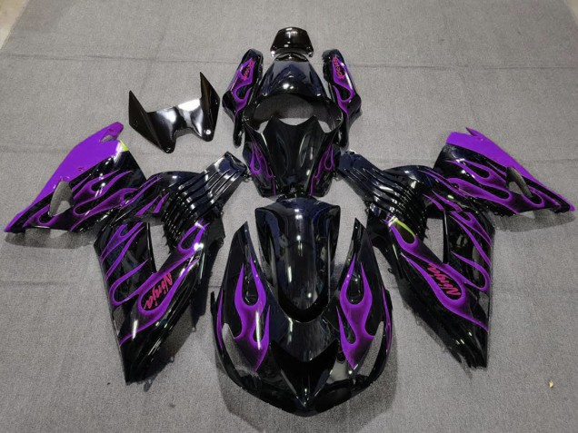 2006-2011 Violet Flamme Kawasaki ZX14R Carénage Moto 2006-2011 Violet Flamme Kawasaki ZX14R Carénage Moto
