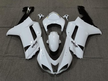 2007-2008 Blanc Brillant Uni Kawasaki ZX6R Carénage Moto