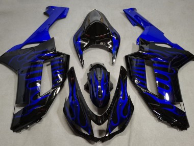 2007-2008 Flamme Bleue Kawasaki ZX6R Carénage Moto