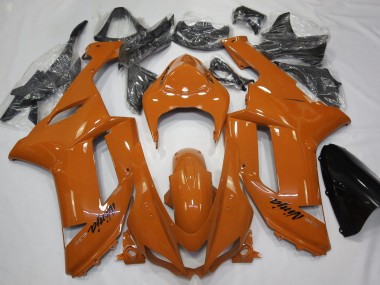 2007-2008 Orange Brillant Kawasaki ZX6R Carénage Moto
