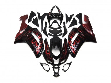 2007-2008 Rosso Lucido Fiamma Kawasaki ZX6R Carénage Moto