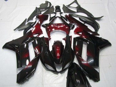 2007-2008 Rouge Foncé Kawasaki ZX6R Carénage Moto