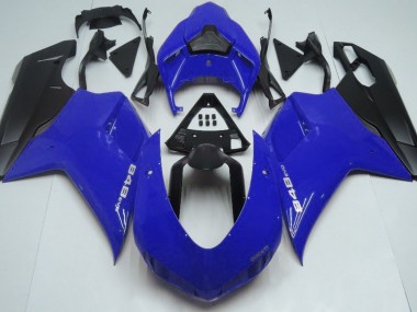 2007-2014 Bleu Brillant & Noir Ducati 848 1098 1198 Carénage Moto