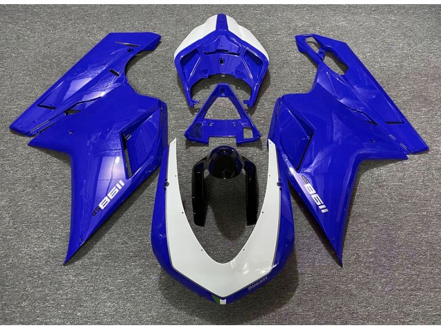 2007-2014 Bleu Brillant Sp Ducati 848 1098 1198 Carénage Moto 2007-2014 Bleu Brillant Sp Ducati 848 1098 1198 Carénage Moto
