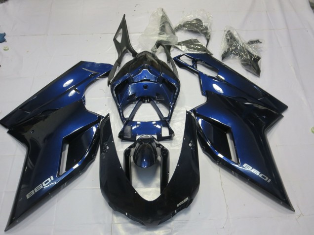 2007-2014 Bleu Profond Ducati 848 1098 1198 Carénage Moto 2007-2014 Bleu Profond Ducati 848 1098 1198 Carénage Moto