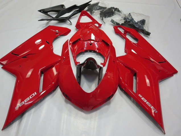 2007-2014 OEM Style Rouge Brillant Ducati 848 1098 1198 Carénage Moto 2007-2014 OEM Style Rouge Brillant Ducati 848 1098 1198 Carénage Moto
