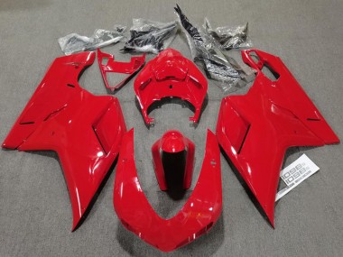 2007-2014 Rouge Brillant Uni Ducati 848 1098 1198 Carénage Moto