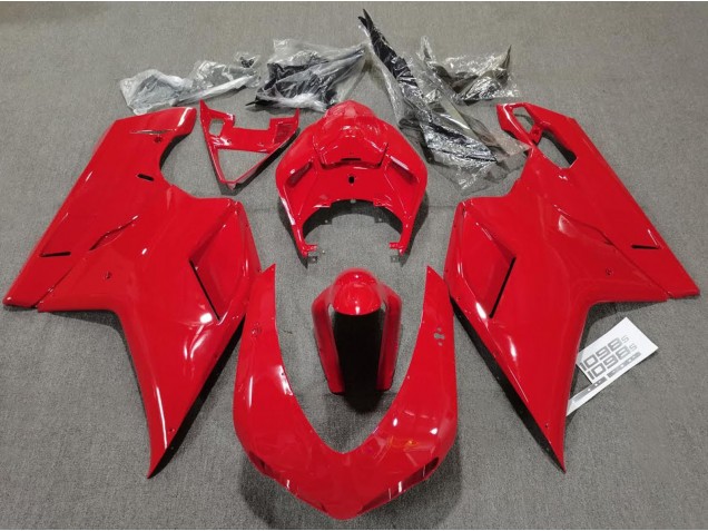 2007-2014 Rouge Brillant Uni Ducati 848 1098 1198 Carénage Moto 2007-2014 Rouge Brillant Uni Ducati 848 1098 1198 Carénage Moto