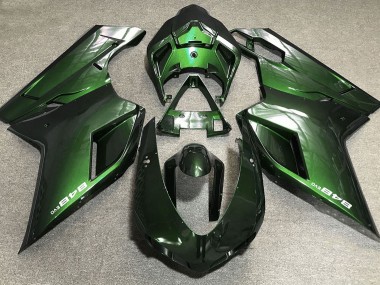 2007-2014 Vert Profond Ducati 848 1098 1198 Carénage Moto