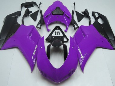 2007-2014 Violet Brillant & Noir Ducati 848 1098 1198 Carénage Moto