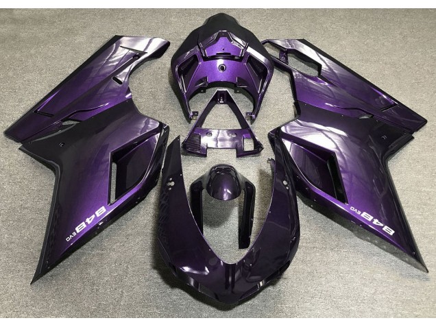 2007-2014 Violet Foncé Ducati 848 1098 1198 Carénage Moto 2007-2014 Violet Foncé Ducati 848 1098 1198 Carénage Moto