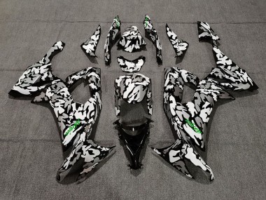 2008-2010 Camo & Logo Vert Kawasaki ZX10R Carénage Moto