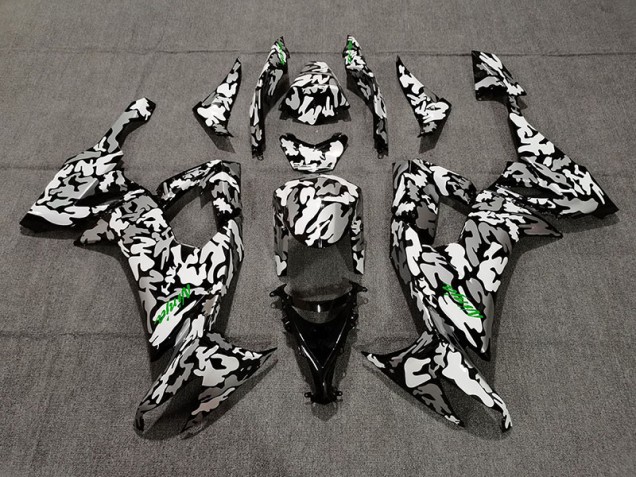 2008-2010 Camo & Logo Vert Kawasaki ZX10R Carénage Moto 2008-2010 Camo & Logo Vert Kawasaki ZX10R Carénage Moto