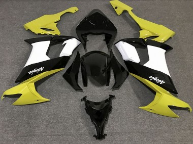 2008-2010 Jaune Brillant Noir & Blanc Kawasaki ZX10R Carénage Moto