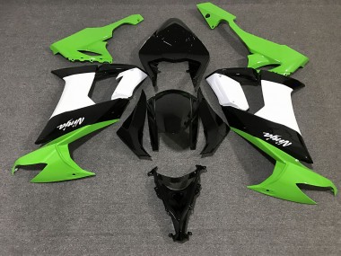 2008-2010 Noir Brillant & Vert Kawasaki ZX10R Carénage Moto