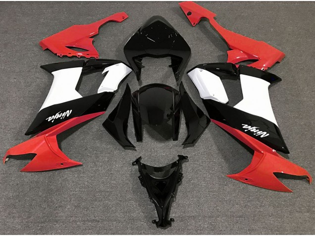 2008-2010 Rouge Brillant Noir & Blanc Kawasaki ZX10R Carénage Moto 2008-2010 Rouge Brillant Noir & Blanc Kawasaki ZX10R Carénage Moto