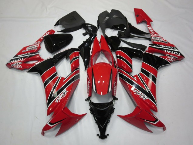 2008-2010 Rouge Noir Kawasaki ZX10R Carénage Moto 2008-2010 Rouge Noir Kawasaki ZX10R Carénage Moto
