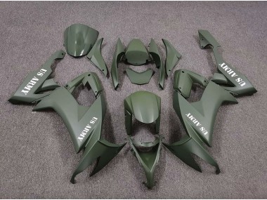 2008-2010 US Army Vert Mat Kawasaki ZX10R Carénage Moto