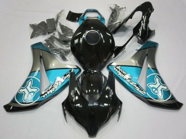 2008-2011 Bleu Clair Sur Noir Personnalisé Honda CBR1000RR Carénage Moto
