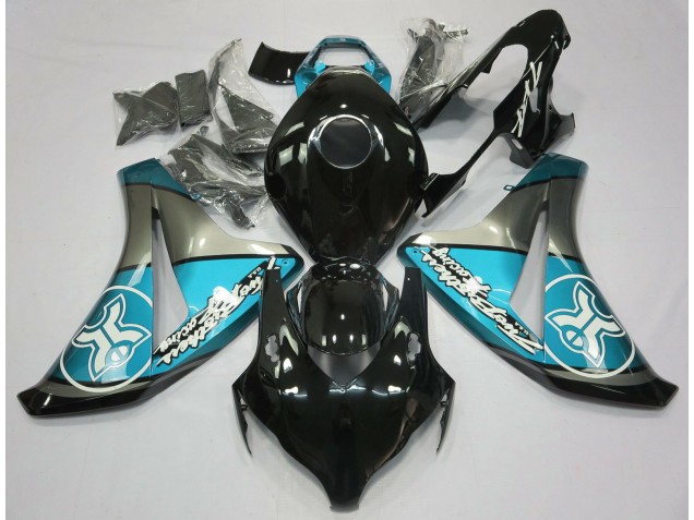 2008-2011 Bleu Clair Sur Noir Personnalisé Honda CBR1000RR Carénage Moto 2008-2011 Bleu Clair Sur Noir Personnalisé Honda CBR1000RR Carénage Moto