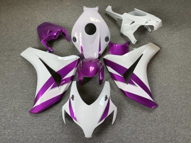 2008-2011 Garniture Blanc Brillant & Violet Honda CBR1000RR Carénage Moto