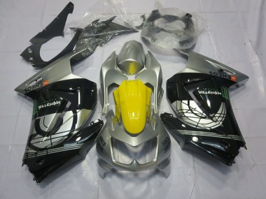 2008-2012 Argent & Noir Kawasaki Ninja 250 Carénage Moto