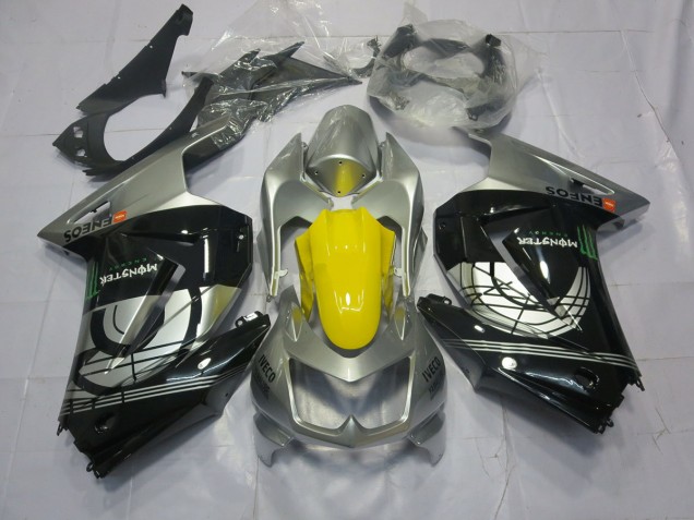 2008-2012 Argent & Noir Kawasaki Ninja 250 Carénage Moto 2008-2012 Argent & Noir Kawasaki Ninja 250 Carénage Moto