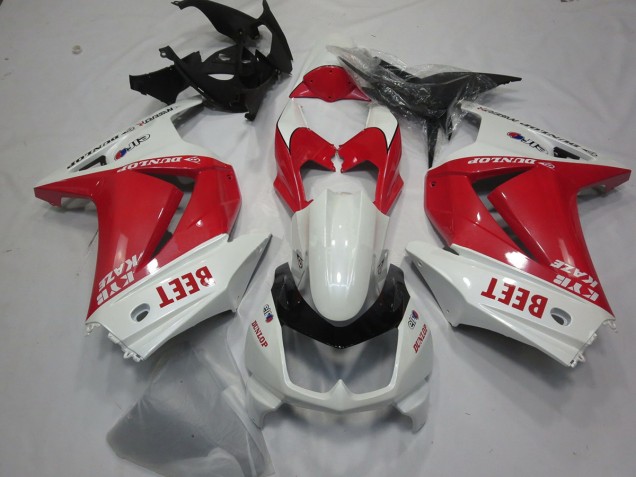 2008-2012 Beet Rouge & Blanche Kawasaki Ninja 250 Carénage Moto 2008-2012 Beet Rouge & Blanche Kawasaki Ninja 250 Carénage Moto