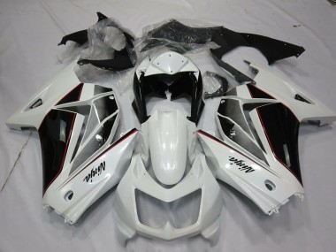 2008-2012 Blanc & Noir Kawasaki Ninja 250 Carénage Moto