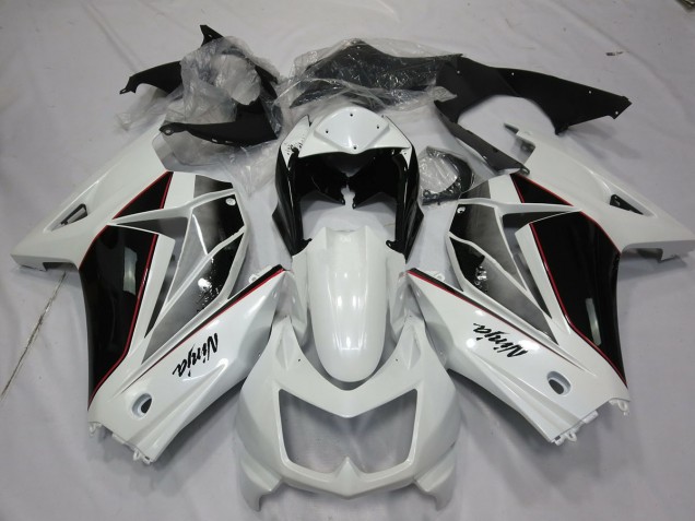 2008-2012 Blanc & Noir Kawasaki Ninja 250 Carénage Moto 2008-2012 Blanc & Noir Kawasaki Ninja 250 Carénage Moto