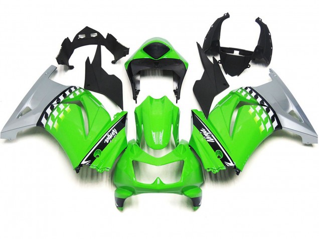 2008-2012 Chèque Vert & Noir Kawasaki Ninja 250 Carénage Moto 2008-2012 Chèque Vert & Noir Kawasaki Ninja 250 Carénage Moto