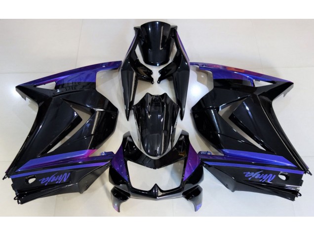 2008-2012 Noir Brillant & Bleu Kawasaki Ninja 250 Carénage Moto 2008-2012 Noir Brillant & Bleu Kawasaki Ninja 250 Carénage Moto